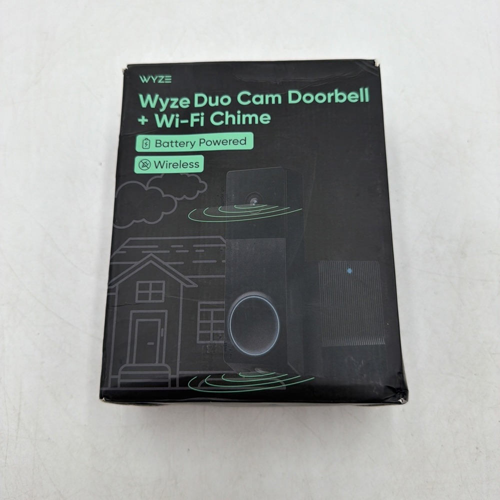 WYZE Wireless Duo Cam Video Doorbell Chime Included Battery Powered 2K Full